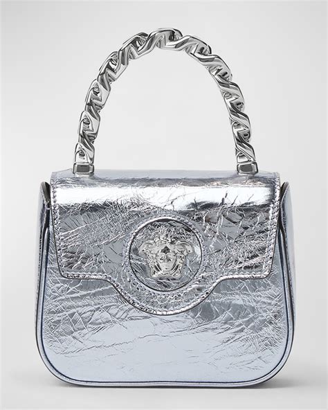 versace metallic bag|versace la medusa.